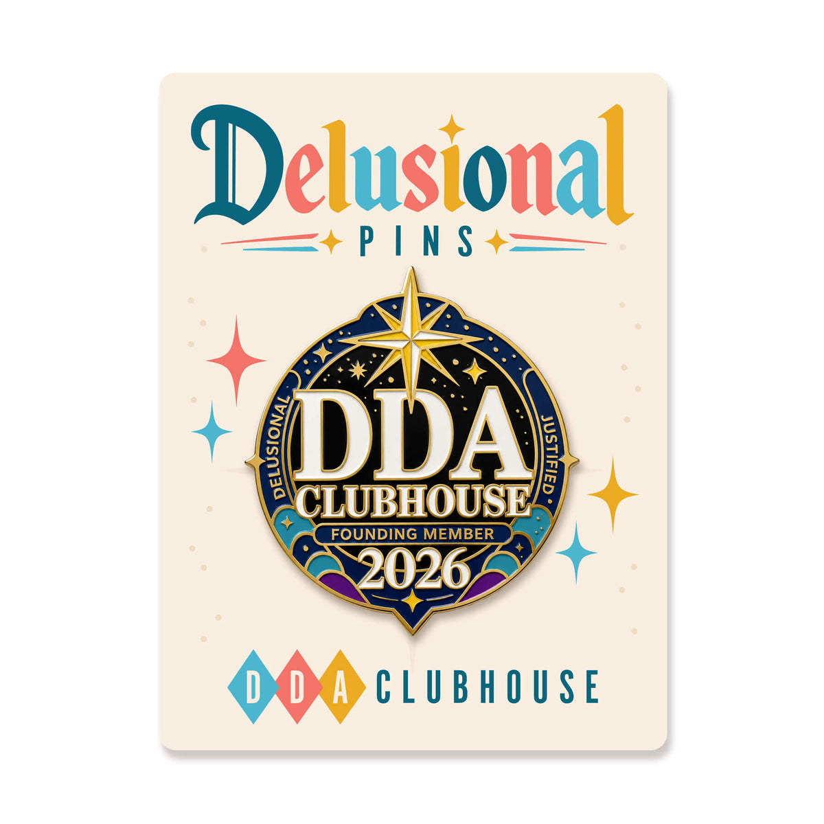 DDA Clubhouse 2026 Founding Member Pin